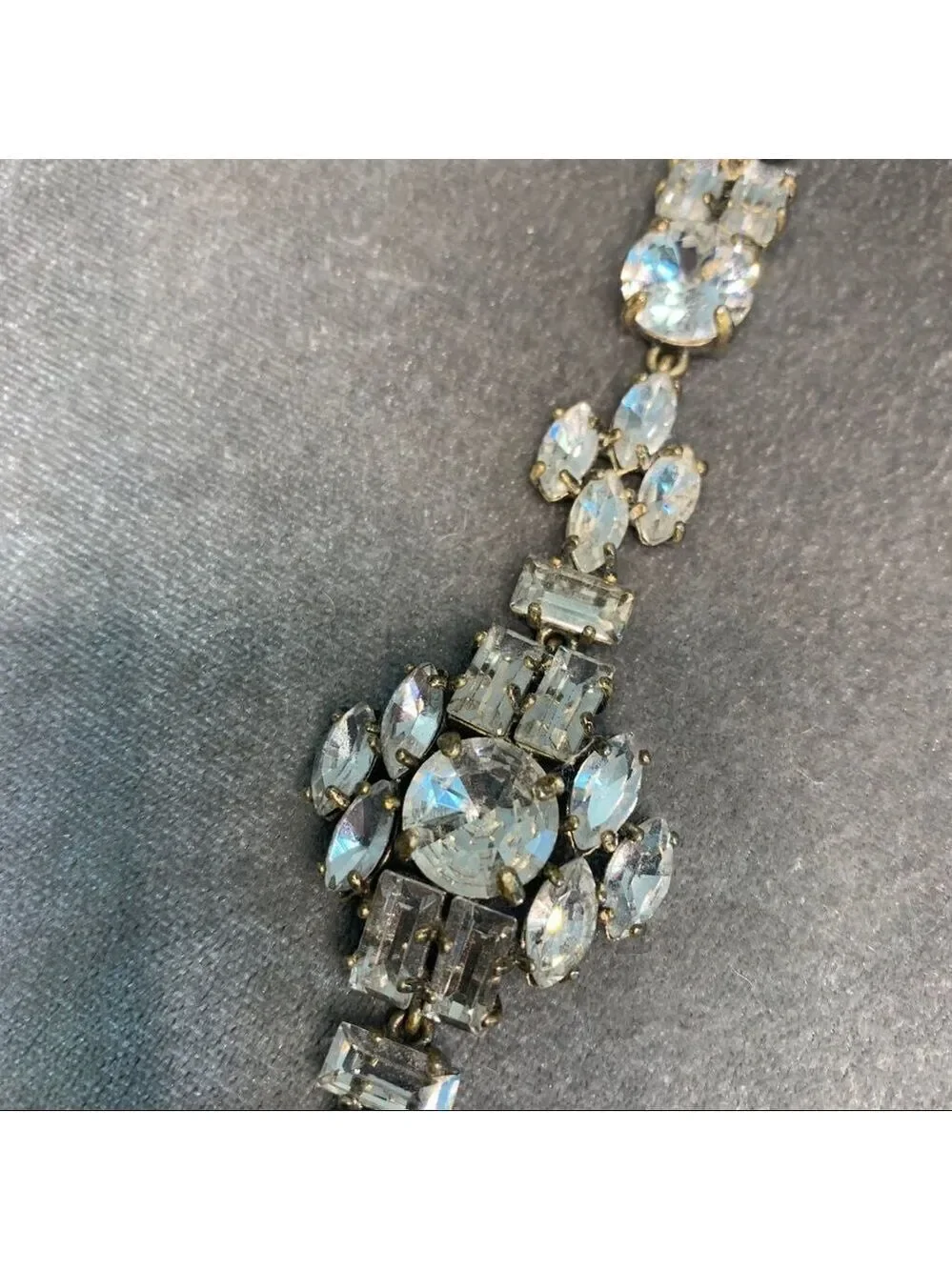 J. Crew Vintage Clear Crystal Rhinestone Bracelet